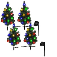 HKM-210195 Solar Powered Multicolor LED Christmas Tree Pathway Lights - 2/4/6 Pack Options