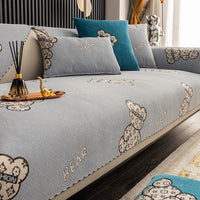 HKM-210387 Chenille Sofa Cover in Tropical Rainforest Colors, Various Sizes