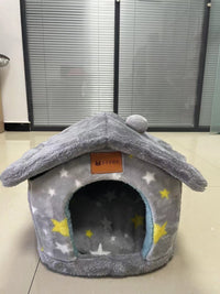 HKM-210451 Foldable Dog House Pet Cat Bed Winter Dog Villa Sleep Kennel Removable Nest Warm Enclosed Cave Sofa Pets Supplies