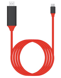 HKM-210451 Type-C to HDMI Cable - 2M ABS+PVC, 4K Resolution, USB 3.0 Compatible with Windows, Mac OS, Android