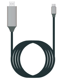 HKM-210451 Type-C to HDMI Cable - 2M ABS+PVC, 4K Resolution, USB 3.0 Compatible with Windows, Mac OS, Android