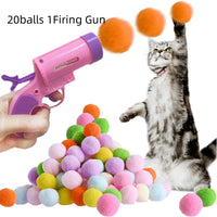 HKM-210515 Cat Toy Pompons Gun Mute Ball