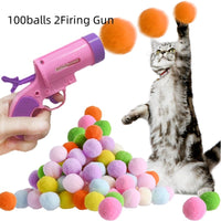HKM-210515 Cat Toy Pompons Gun Mute Ball