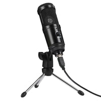 HKM-210771 USB Live Condenser Microphone with Heart-Shaped Pickup Patterns for Home Recording and Musical Instruments