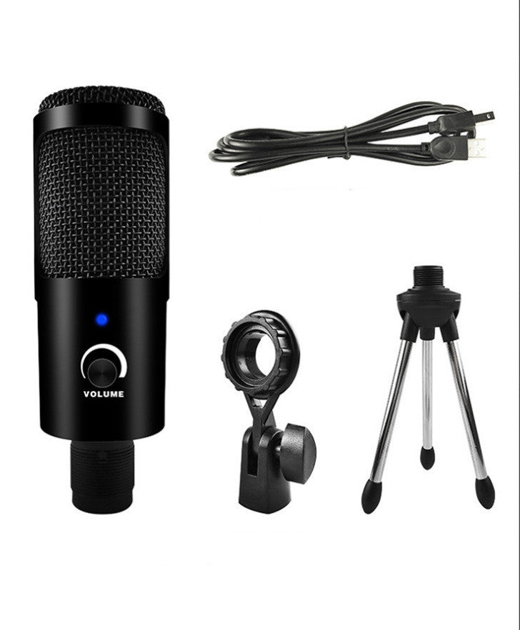 KTX-210771 USB Live Condenser Microphone with Heart-Shaped Pickup Patterns for Home Recording and Musical Instruments
