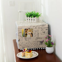 HKM-210835 Microwave Oven Dust Cover - Modern Cotton and Linen Fabric, Rectangular Design, 30*90 cm