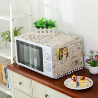 HKM-210835 Microwave Oven Dust Cover - Modern Cotton and Linen Fabric, Rectangular Design, 30*90 cm