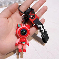 HKM-210899 Kawaii Astronaut 3D PVC Keychain Ring – Cute Cartoon Accessory for Keys