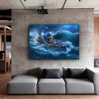 HKM-210899 Modern Rimless Canvas Painting for Living Room Decor - Oil Painting Cloth, Spray Technique