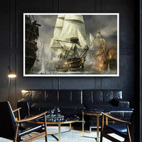 HKM-210899 Modern Rimless Canvas Painting for Living Room Decor - Oil Painting Cloth, Spray Technique