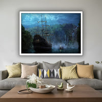 HKM-210899 Modern Rimless Canvas Painting for Living Room Decor - Oil Painting Cloth, Spray Technique