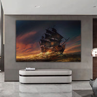 HKM-210899 Modern Rimless Canvas Painting for Living Room Decor - Oil Painting Cloth, Spray Technique