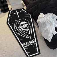 HKM-210963 Coffin Crown Halloween Decorative Floor Mat - Polyester Fiber, Various Sizes