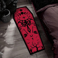 HKM-210963 Coffin Crown Halloween Decorative Floor Mat - Polyester Fiber, Various Sizes