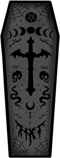 HKM-210963 Coffin Crown Halloween Decorative Floor Mat - Polyester Fiber, Various Sizes