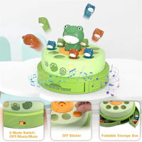 HKM-211027 Frog Bouncing Carousel Toy for Kids - Educational Music Game, Ages 2-13