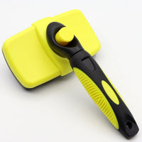 HKM-211155 Self-Cleaning Telescopic Pet Comb for Dogs and Cats, Automatic Shedding Tool with Stainless Steel Needles