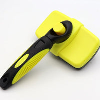 HKM-211155 Self-Cleaning Telescopic Pet Comb for Dogs and Cats, Automatic Shedding Tool with Stainless Steel Needles
