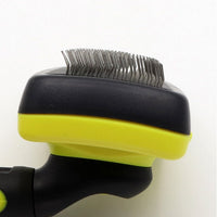 HKM-211155 Self-Cleaning Telescopic Pet Comb for Dogs and Cats, Automatic Shedding Tool with Stainless Steel Needles