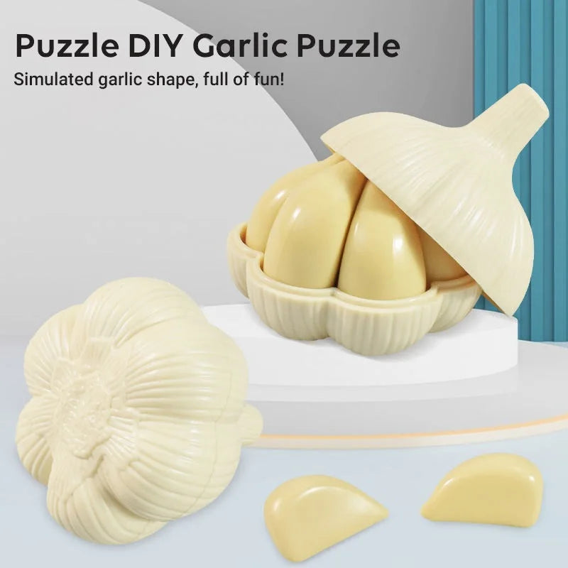 3D Garlic Jigsaw Puzzle for Kids - Educational Building Blocks Toy