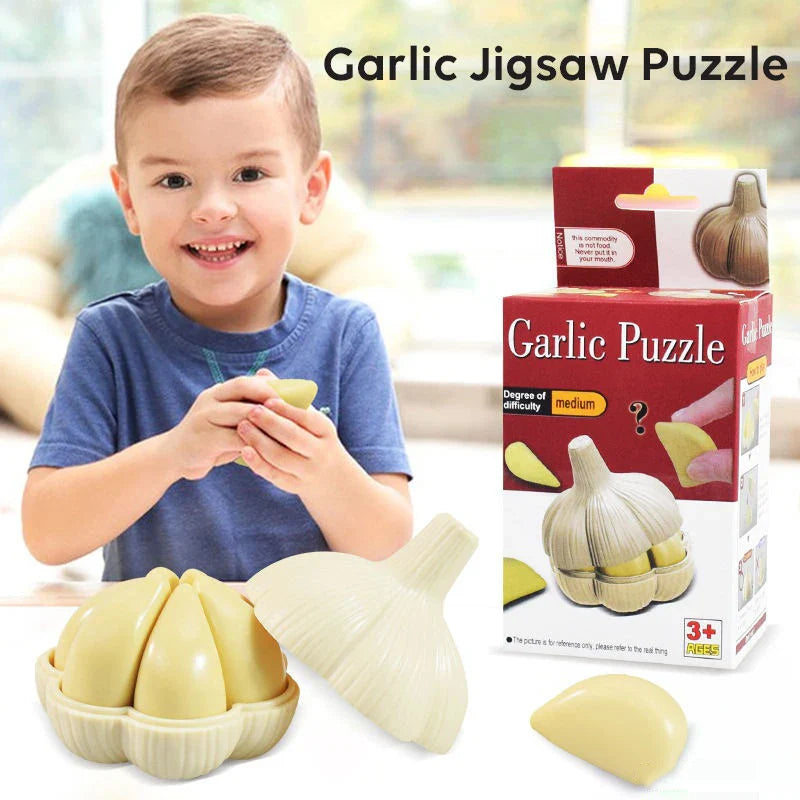 3D Garlic Jigsaw Puzzle for Kids - Educational Building Blocks Toy