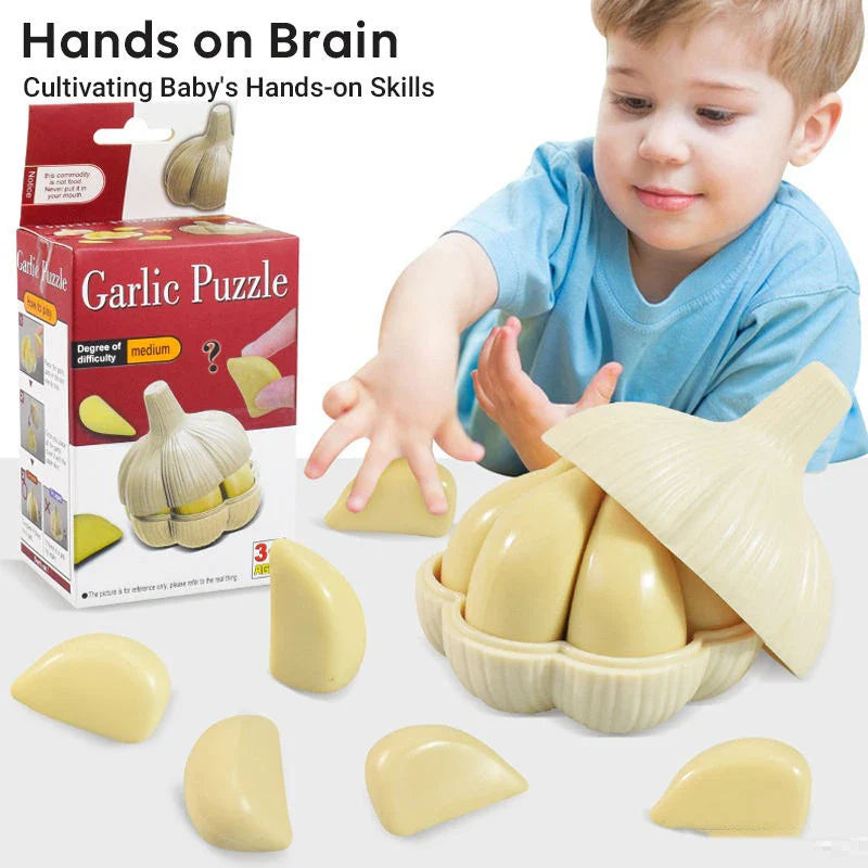 3D Garlic Jigsaw Puzzle for Kids - Educational Building Blocks Toy