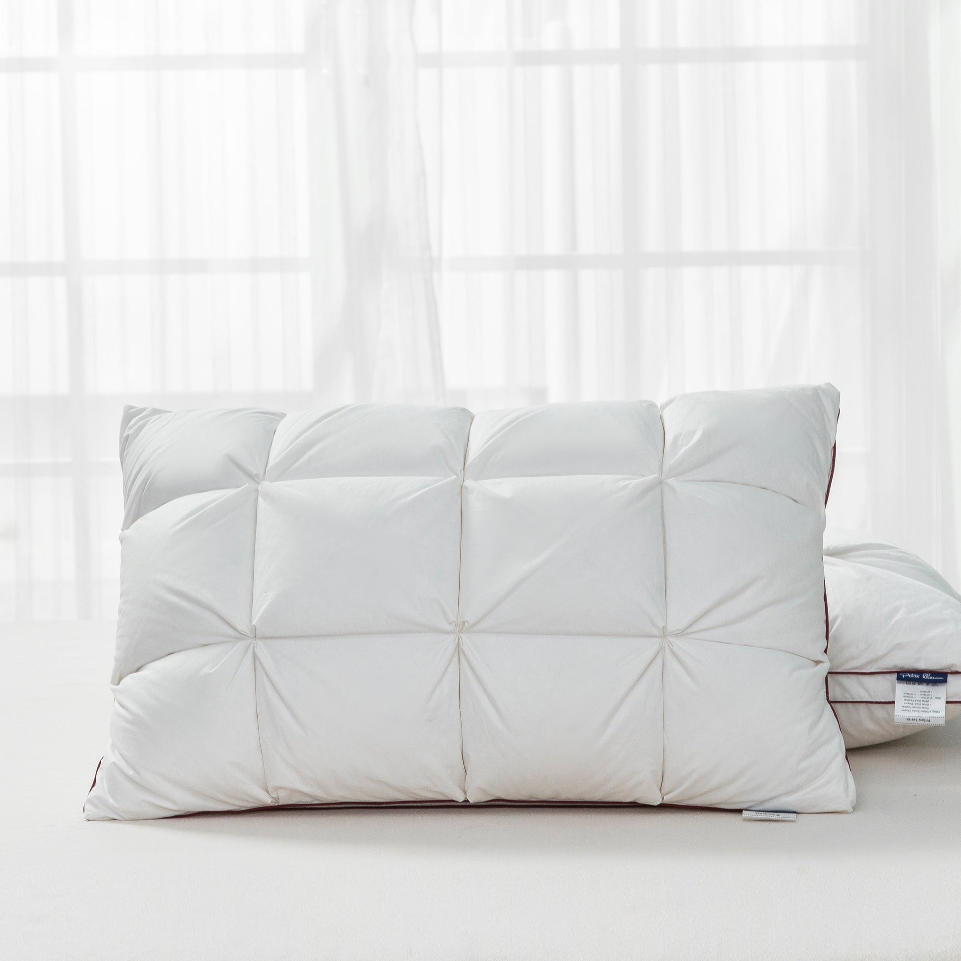 HKM-211347 White Goose Down Pillow, Rectangular Shape, 15.1-20cm Core Height, 100% Cotton Fabric