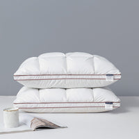 HKM-211347 White Goose Down Pillow, Rectangular Shape, 15.1-20cm Core Height, 100% Cotton Fabric