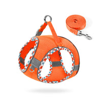 HKM-211411 No-Pull Mesh Dog Harness with 1.2m Leash and Quick-Release Buckle, Reflective Vest for Dogs and Cats
