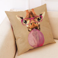 HKM-211603 Cartoon and Anime Printed Cotton-Linen Pillowcase, 45x45 cm for Various Spaces