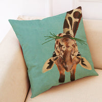 HKM-211603 Cartoon and Anime Printed Cotton-Linen Pillowcase, 45x45 cm for Various Spaces