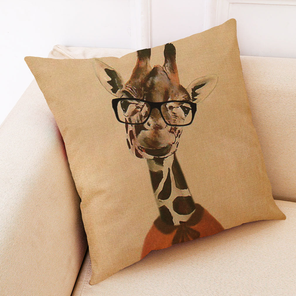 HKM-211603 Cartoon and Anime Printed Cotton-Linen Pillowcase, 45x45 cm for Various Spaces