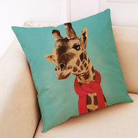 HKM-211603 Cartoon and Anime Printed Cotton-Linen Pillowcase, 45x45 cm for Various Spaces