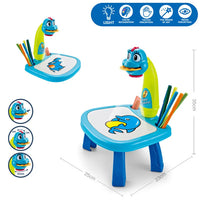 HKM-211795 Kids Enlightenment Projector Painting Table - Early Learning Drawing Desk for Ages 3+