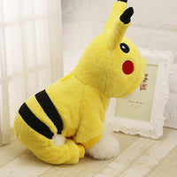 HKM-212051 Cozy Fleece Cat Costume Hoodie for Autumn and Winter - Cute Cartoon Pajamas for Cats and Small Dogs