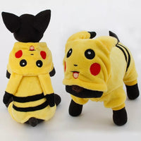 HKM-212051 Cozy Fleece Cat Costume Hoodie for Autumn and Winter - Cute Cartoon Pajamas for Cats and Small Dogs