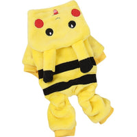 HKM-212051 Cozy Fleece Cat Costume Hoodie for Autumn and Winter - Cute Cartoon Pajamas for Cats and Small Dogs