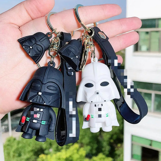 HKM-212051 Creative 3D PVC Cartoon Anime Keychain - Black Knight Star Pendant for Bags