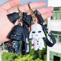 HKM-212051 Creative 3D PVC Cartoon Anime Keychain - Black Knight Star Pendant for Bags