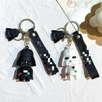 HKM-212051 Creative 3D PVC Cartoon Anime Keychain - Black Knight Star Pendant for Bags