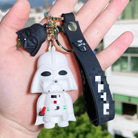 HKM-212051 Creative 3D PVC Cartoon Anime Keychain - Black Knight Star Pendant for Bags