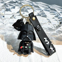 HKM-212051 Creative 3D PVC Cartoon Anime Keychain - Black Knight Star Pendant for Bags