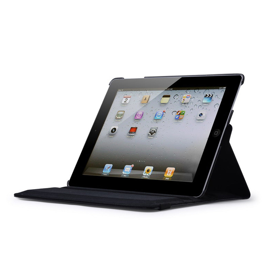 HKM-212243 PU Leather Rotating Case for iPad 2, 3, 4 - Sleek and Functional Design