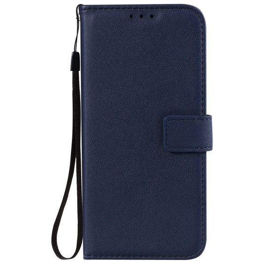 HKM-212307 Solid Color Leather Flip Card Holder Case for iPhone - Shockproof, Heat Dissipating, Anti-Wear Design in Various Colors