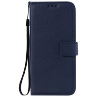 HKM-212307 Solid Color Leather Flip Card Holder Case for iPhone - Shockproof, Heat Dissipating, Anti-Wear Design in Various Colors