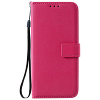 HKM-212307 Solid Color Leather Flip Card Holder Case for iPhone - Shockproof, Heat Dissipating, Anti-Wear Design in Various Colors
