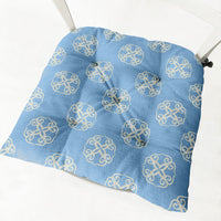 HKM-212435 Floral-Patterned Cotton Linen Chair Cushion in Round and Square Shapes with Polyester Fiber Filling
