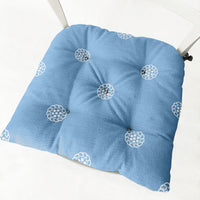 HKM-212435 Floral-Patterned Cotton Linen Chair Cushion in Round and Square Shapes with Polyester Fiber Filling