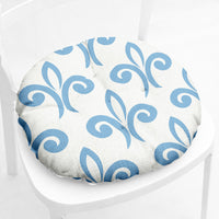 HKM-212435 Floral-Patterned Cotton Linen Chair Cushion in Round and Square Shapes with Polyester Fiber Filling