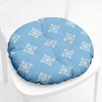 HKM-212435 Floral-Patterned Cotton Linen Chair Cushion in Round and Square Shapes with Polyester Fiber Filling